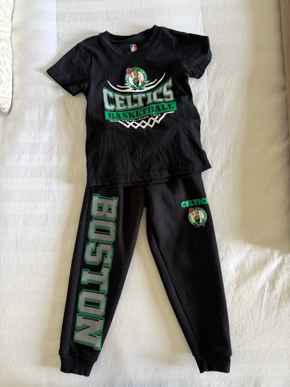 NBA Kids Boston Celtics Black & Green Matching Set